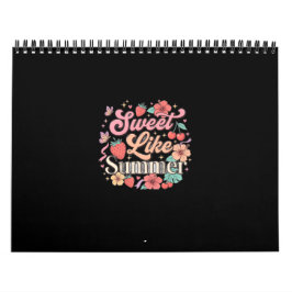 Calendrier Doux comme l'été Mignon Strawberry Cherry Floral W