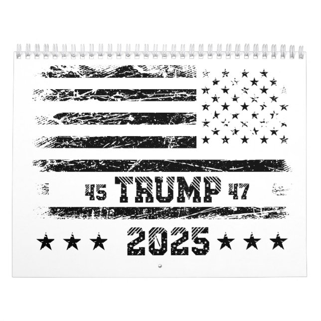 Calendrier Drapeau des Etats-Unis.Donald Trump. (Protection)