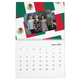 Calendrier Drapeau Mexicain Ajouter Votre Photo 2026