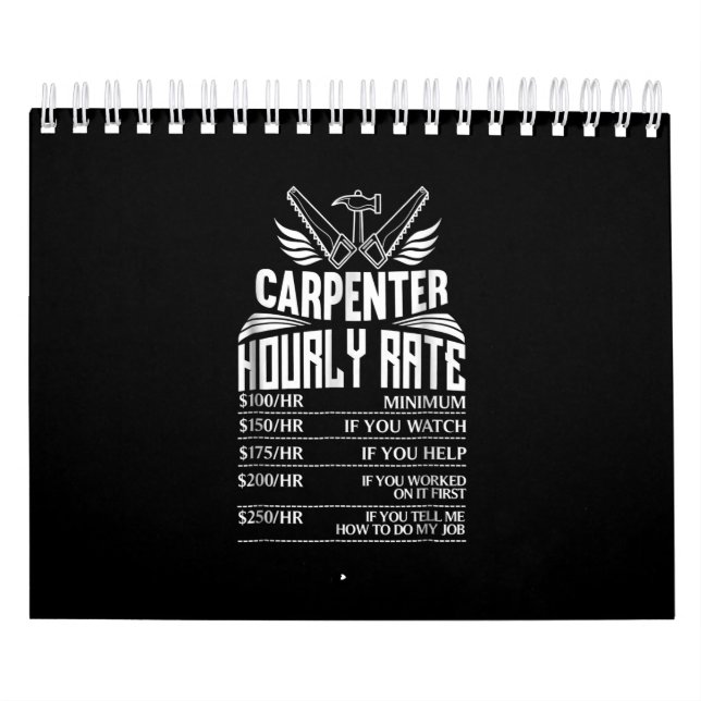 Calendrier Drôle Carpenter Woodworking Great Gidon Dad (Protection)