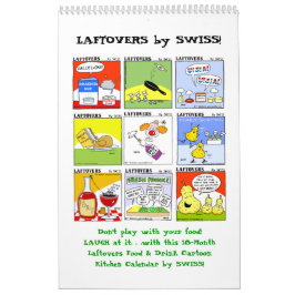 Calendrier Drôle Laftovers Aliments Caricatures 18 Mois