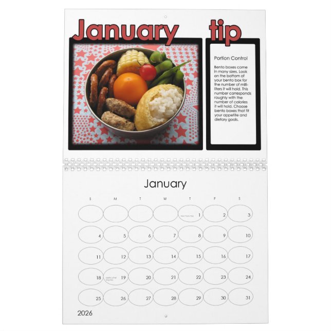 Calendrier du bento 2011 de Sonoma (Jan 2026)