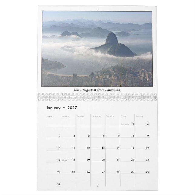 Calendrier du Brésil 2012 (Jan 2027)