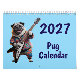 Calendrier du chien Pug 2027