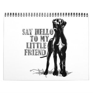 Calendrier du Dogue Allemand Citations noir / Blan