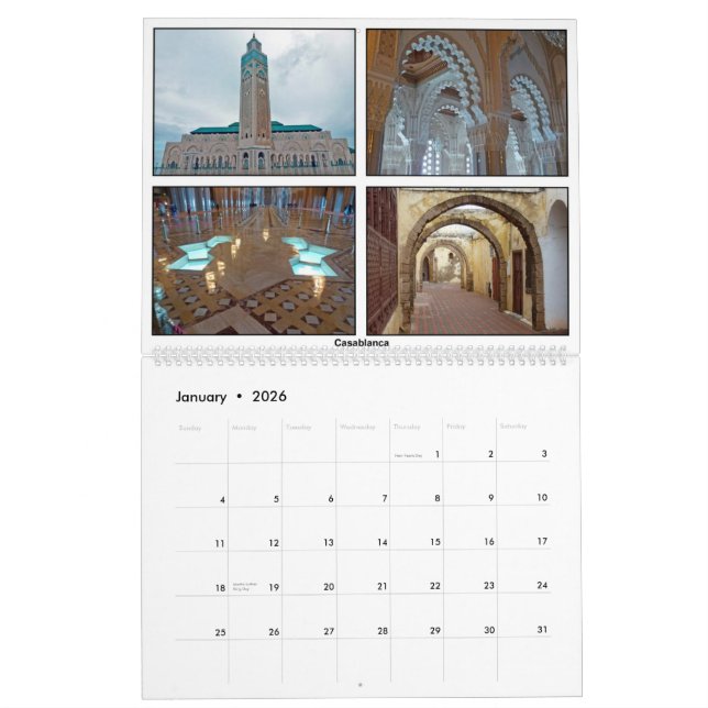 Calendrier du Maroc (Jan 2026)