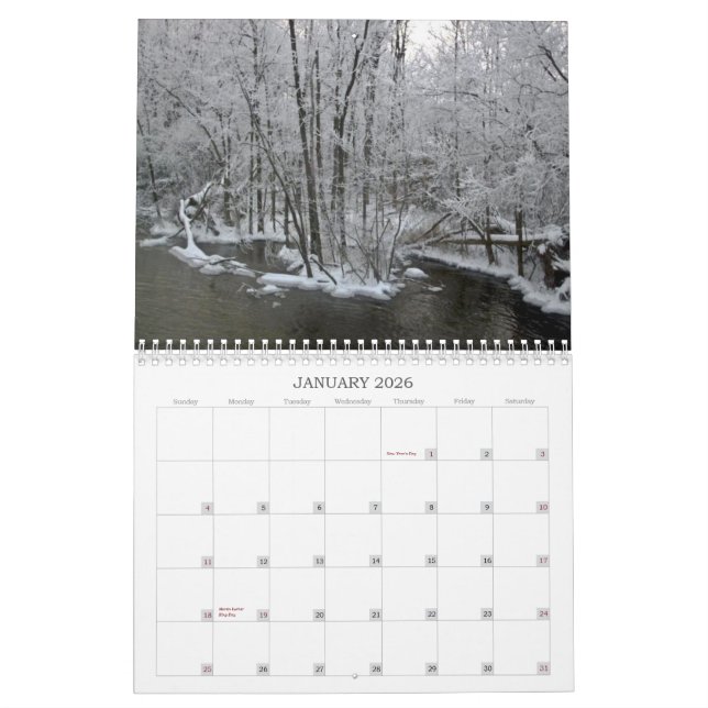 Calendrier du Michigan (Jan 2026)