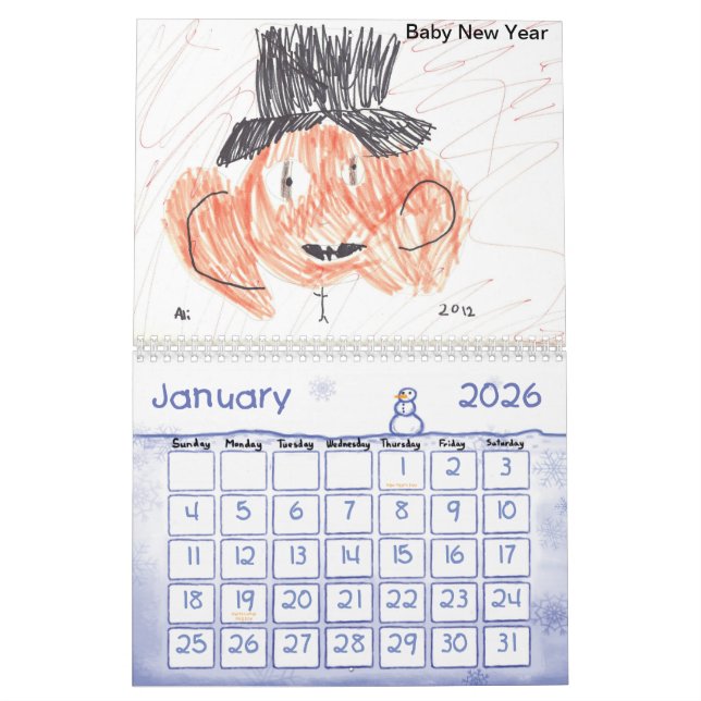 Calendrier du monde 2013 de l'art d'Ali (Jan 2026)