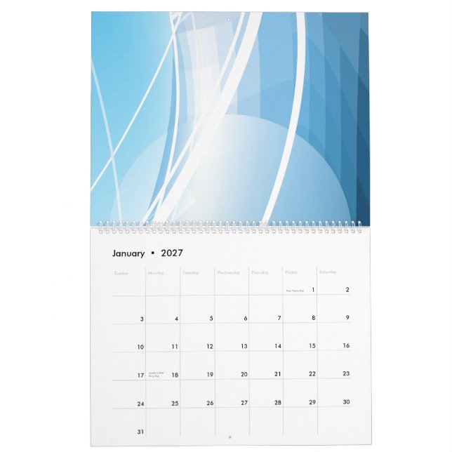 Calendrier du mur d'abstractions numériques (Jan 2027)