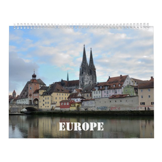 Calendrier du mur de 12 mois Europe (Protection)