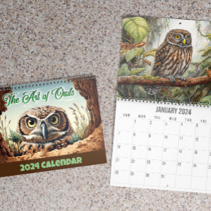 Calendrier du mur de l'art des Chouettes