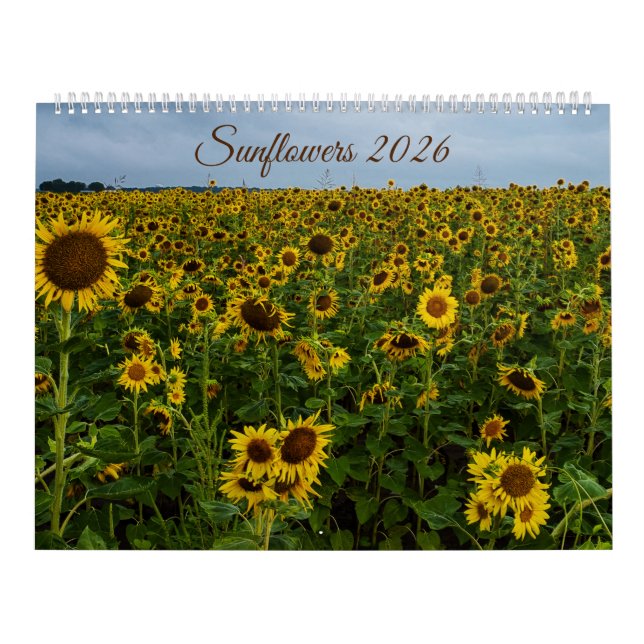 Calendrier du mur de tournesol 2026 (Protection)