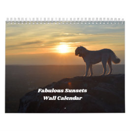 Calendrier du mur des couchers de soleil fabuleux