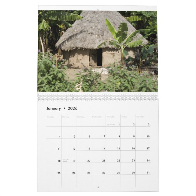 Calendrier du mur d'Éthiopie (Jan 2026)