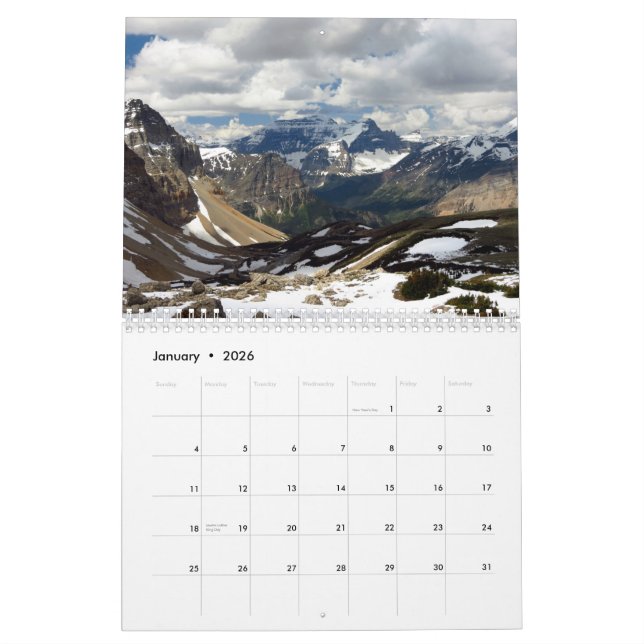 Calendrier du parc national 2015 de glacier (Jan 2026)