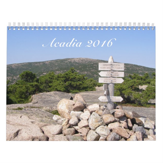 Calendrier du parc national 2016 d'Acadia (Protection)