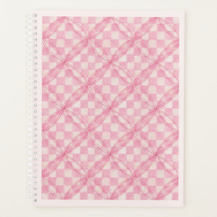 Calendrier du planificateur 8.5x11 PINK CHECK QUIL