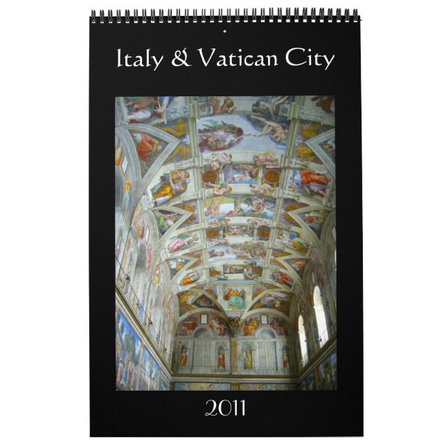 calendrier d'une seule page de l'Italie et de (Protection)