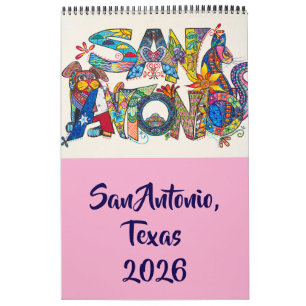 Calendrier d'une seule page de San Antonio