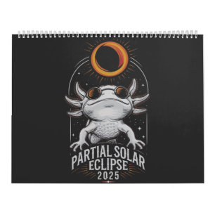 Calendrier Éclipse solaire partielle 2025 Axolotl Amphibian