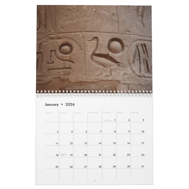 Calendrier Egypte La beauté est dans le détail - Customisé (Jan 2026)