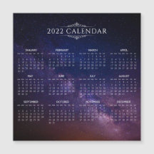 Calendrier élégant 2022 sur Voie lactée | Carte ma