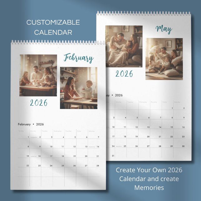 Calendrier Elegant 2026 Family Photo Calendar (Créateur téléchargé)