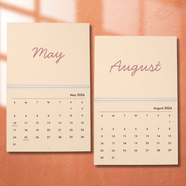 Calendrier Elegant Minimalist 2026 Calendar (Créateur téléchargé)