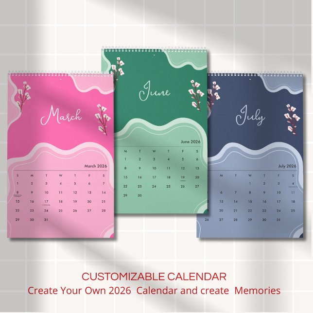 Calendrier Elegant Soft Floral Aesthetic (Créateur téléchargé)