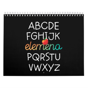 Calendrier Elemeno Alphabet Préscolaire Maternelle - École