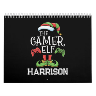 Calendrier Elfe de jeu vidéo personnalisé pour Noël
