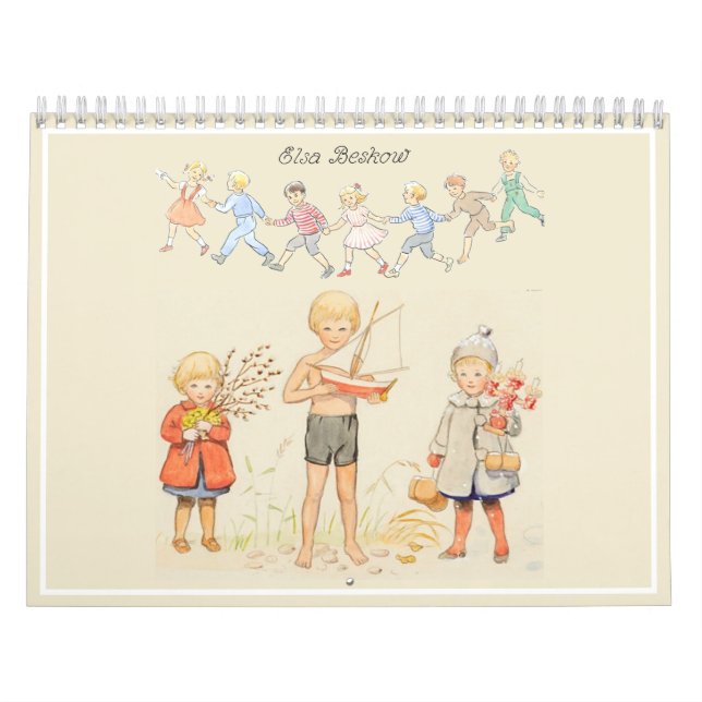 Calendrier Elsa Beskow 2 Page Layout Wall Calendar (Protection)