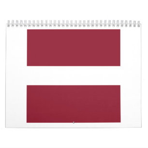 Calendrier Emblème du drapeau de Lettonie