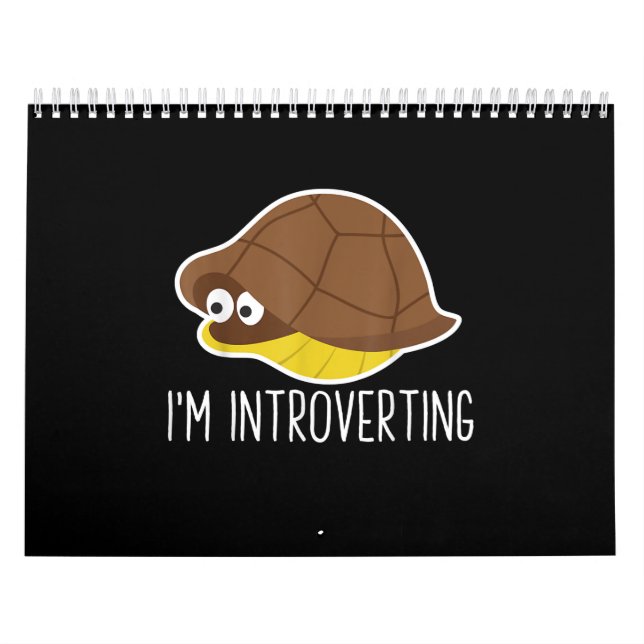 Calendrier En introverting - introverti turtle quarantined (Protection)