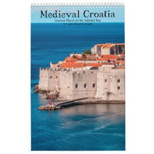 Calendrier Endroits antiques médiévaux de la Croatie sur la