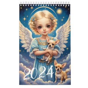 Calendrier Enfants Anges et animaux mignons. 2024