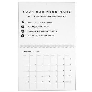 Calendrier Entreprise Promotionnelle Personnalisée - Moderne