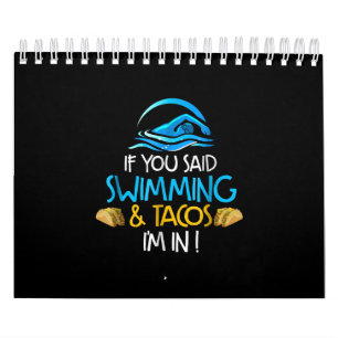 Calendrier Équipe De Natation De Taco Lover Funny Hommes Femm