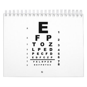 Calendrier Examen du graphique de test oculaire