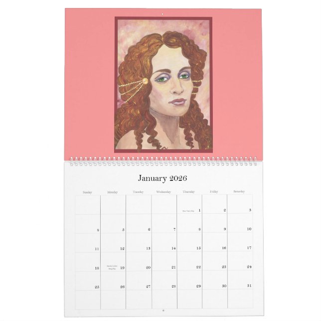 Calendrier exotique de femmes (Jan 2026)