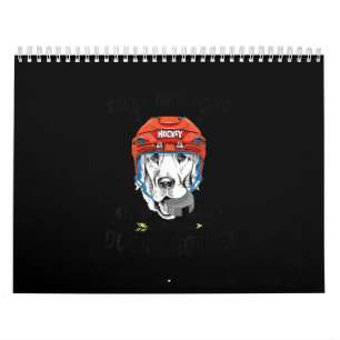 Calendrier Facilement Distrait Par Les Chiens Et Le Hockey