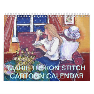 Calendrier fait avec des bandes dessinées de poin