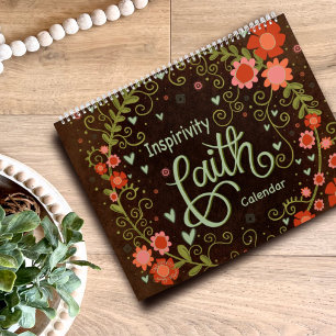 Calendrier Faith Bible Verse Jolie Inspirivité Florale