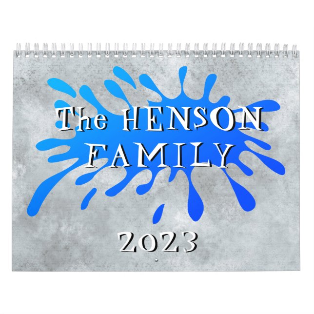 Calendrier familial 2023 avec 12 photos (Protection)