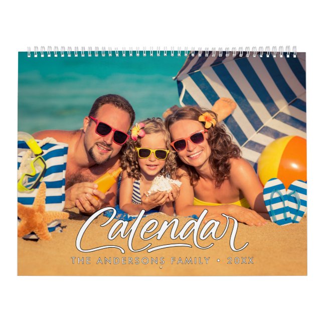 Calendrier familial 2026 de photos élégantes moder (Protection)