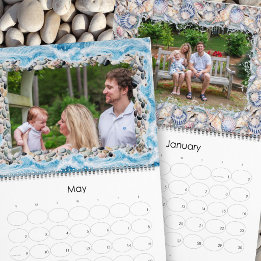 Calendrier familial encadré de 12 mois de Seacoast