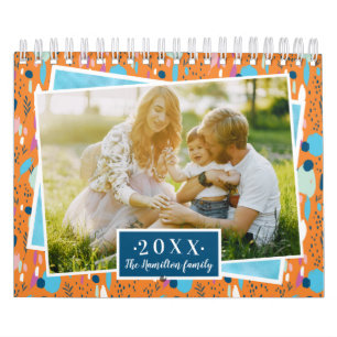 Calendrier familial personnalisé avec photos coule