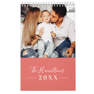 Calendrier Famille de photos simple moderne 2026