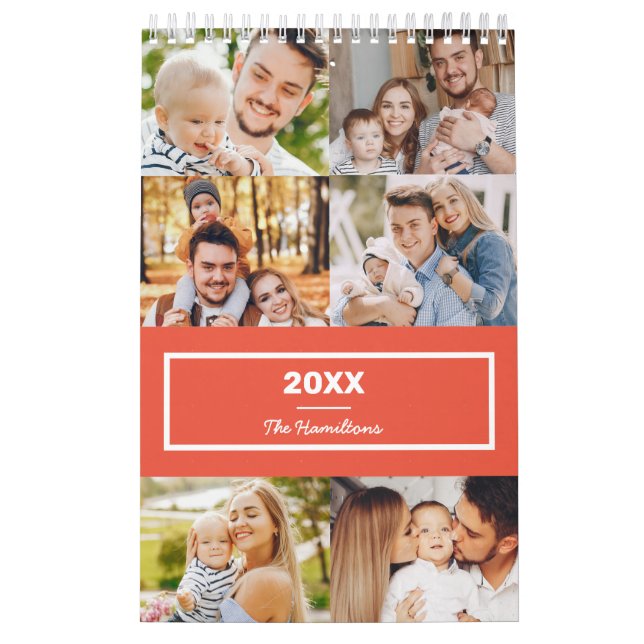 Calendrier Famille photo Collage Moderne 2022 (Protection)