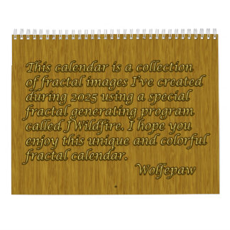 Calendrier Fantabulous Fractals Calendar